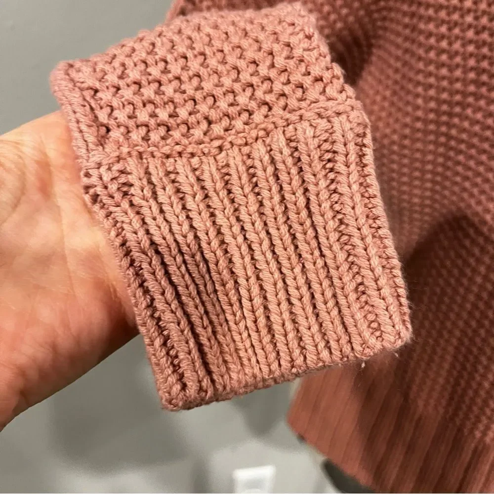 Lucky Brand chunky knit oversized v-neck sweater‎